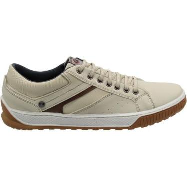 Imagem de Sapatênis Rossanfort Cadarço Elástico Texturizado Masculino, Branco, 4