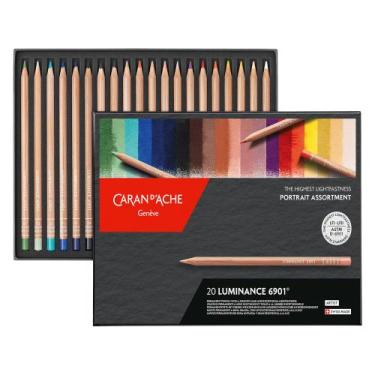 Imagem de Lápis de Cor Caran D'Ache Luminance Portrait com 20 Cores - CARAN DACH