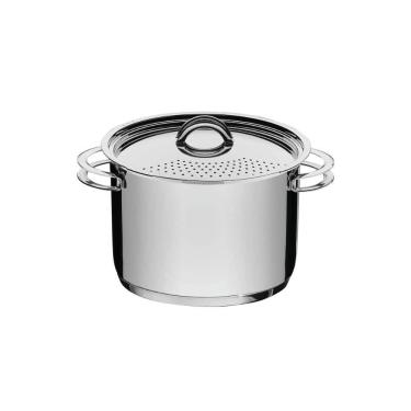 Imagem de Espagueteira Tramontina Solar Aço Inox Fundo Triplo 24 cm 7,7 Litros