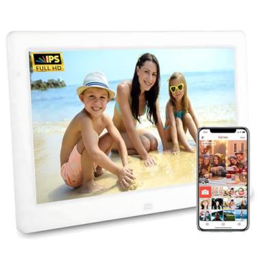 Imagem de Porta Retrato Moldura Digital Grande Modelo 1207 Wi-Fi Envie Fotos e Vídeos com Áudio pelo Celular App Frameo Tela Full HD Rotação Automática