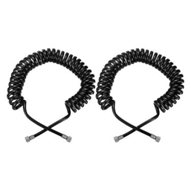 Imagem de PATIKIL 2 peças de mangueira de ar de recuo de poliuretano de 1/8, mangueira de compressor de ar de 3 m com encaixes rápidos de 1/8 polegada e restritor de dobra para unhas de máquina de pintura de