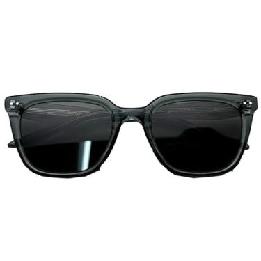 Imagem de Óculos de sol coreano delicado olho de gato para Nubo rosto pequeno masculino feminino acetato polarizado UV400 óculos de sol com capa original, Cinza