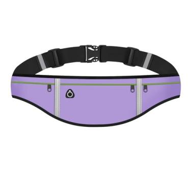 Imagem de JEVRKAPZ Cinto de corrida para celular – Pochete para caminhadas, itens essenciais de viagem e cinto para dinheiro, Roxa, Gsp1201