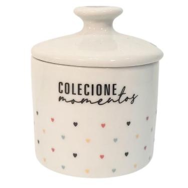 Imagem de Açucareiro Porcelana Decorado Decalque Mesa Posta Cozinha Elegante Cha