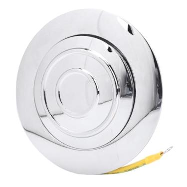 Imagem de Luocute Botão de Buzina do Volante do Volante de Alumínio do Tarugo, Acessórios para o Volante 121806a Banjo Big Horn Botão Polido para Rodas de Direção de 9 Parafusos Substitua a