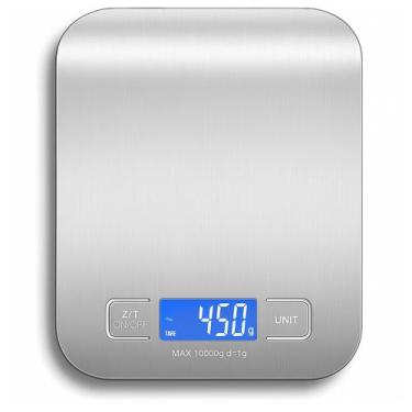 Imagem de Balança Digital Cozinha 10kg Alta Precisão Aço Inox Portátil