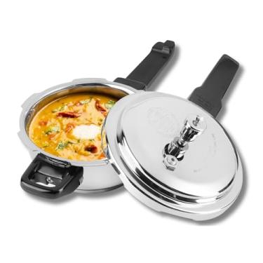 Imagem de Panela de Pressão Inviolável de Aço Inoxidável Vinod Cookware com Tampa Prata, Prata, Medium, 1