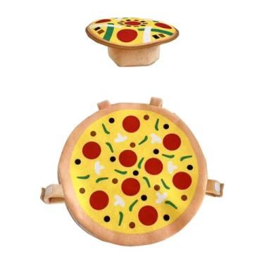 Imagem de Wzmzjy Fantasia de Pizza de Halloween com Chapéu Decorativo, Fantasia de Cosplay de Carnaval, para Crianças
