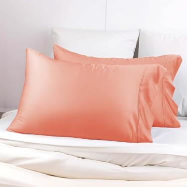 Imagem de Superior Fronhas de madeira de faia 100% modal macias e sedosas de 300 fios - Naturalmente refrescante, respirável e durável, trama de cetim, para quartos e quartos de crianças, pacote com 2 - tamanho