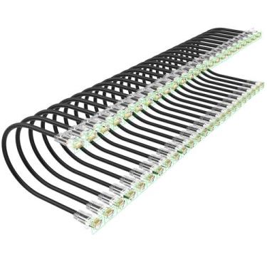 Imagem de Cabos de conexão Xcftaud Cat 6 de 0,3 m (pacote com 24) 10 Gbps 550 Mh