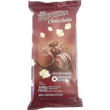 Imagem de Kit Pipoca Doce Tradicional Panela - Sabor Chocolate - Flavored Popcor