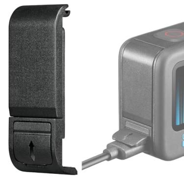 Imagem de Enzemit Tampa de bateria de substituição para porta lateral para GoPro Hero 13/12/11/10/9/acessórios, tampa de porta de bateria removível com porta de carregamento tipo C, peça de reparo, acessórios