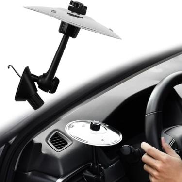 Imagem de JSCARLIFE Saída de ar para prato de carro - Mini prato de tambor de tiro manual | Instrumento musical para interior de carro | Ajuste universal para todos os veículos (prata)