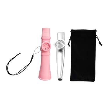 Imagem de JWQFBC Kazoo Portátil com Estojo, Acessório para Eventos com Cordão, Rosa
