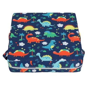 Imagem de Zhjvihx Almofada para Jantar Infantil, Almofada de Assento Infantil Portátil Lavável Portátil Com Fivelas de Segurança para Casa (Azul)