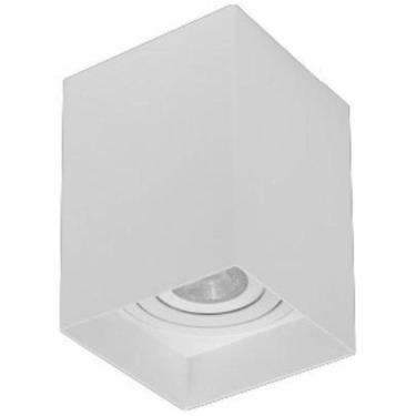 Imagem de Kit 6 Spot Sobrepor Branco Direcionavel Quadrado Par20 Zan93