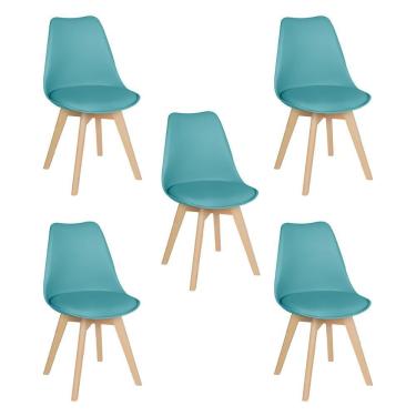 Imagem de Kit 5 Cadeiras Leda Com Assento Estofado Tiffany Tiffany