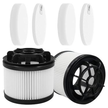 Imagem de BEBEMOR Kit de filtro de substituição de aspirador de pó compatível com LVAC-200, 2 filtros pré-motor 2 filtros pós-motor, branco