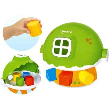 Imagem de Brinquedo Educativo Didático Cogumelo Happy Encaixar - Usual Brinquedo