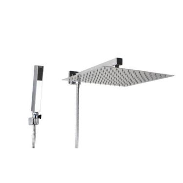 Imagem de Ducha Chuveiro Inox 30 cm com Chuveirinho de Mão em ABS - AMG Metais