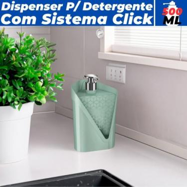 Imagem de Dispenser Organizador De Pia Porta Detergente Esponja Click 500ml - Uz