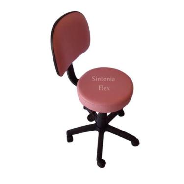 Imagem de Cadeira Mocho Encosto Secretaria Base Rodízio Regulagem - Sintonia Fle