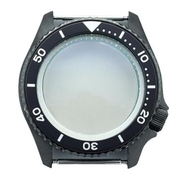 Imagem de FEIYASHI Relógio preto masculino de 42,5 mm, caixa de aço, bisel de cerâmica, vidro de safira para NH35 NH36/34, peças de relógio de coroa 3,8, NH35 NH34/36/38 Movimento + Anel Capítulo Verde 8, Caixa