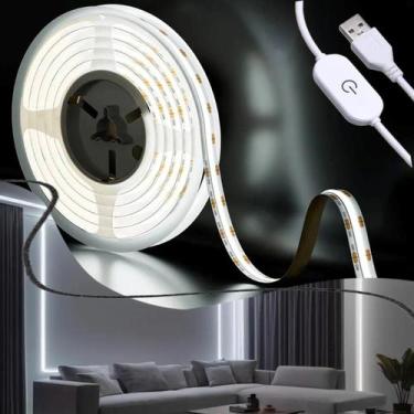 Imagem de Barra De Luz LED COB USB 5V Flexível À Prova d'Água Regulável 1m/2m/3m