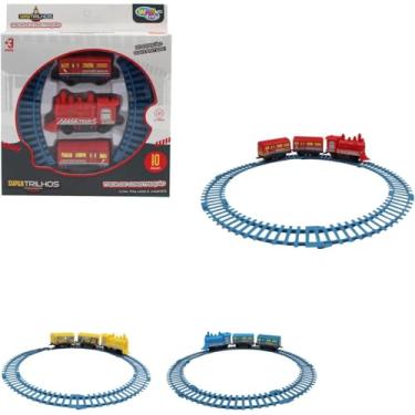Imagem de Locomotiva, Wellmix, Ferrorama Kids, 30 cm, 9 Peças, Cores Sortidas