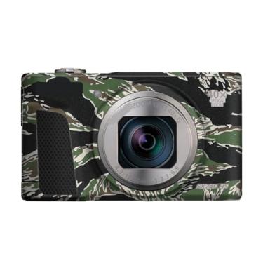 Imagem de SX740HS Película de vinil antirriscos para câmera Canon PowerShot SX740 HS 40x adesivo de acessórios de fotografia de desenho animado (camuflagem listrada)
