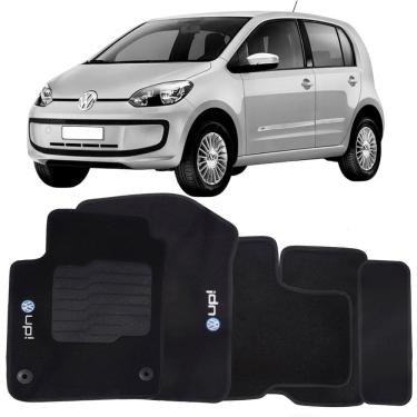 Imagem de Tapete Carpete Up 2014 à 2021 Preto Logo Bordado Jogo 5 Peças Personalizado Automotivo