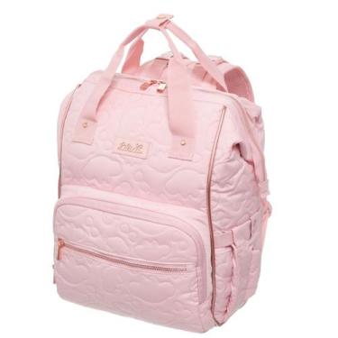 Imagem de Mochila Maternidade Lilica Ripilica Little Shine Matelassê Rose Gold B