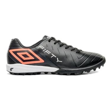 Imagem de Chuteira Umbro Society Fifty Vi Preto Coral e Branco - Masculino - 43 - Preto