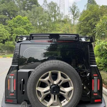 Imagem de Grade de para-choque de carro Spoiler traseiro para porta-malas kit de corpo de asa saia lateral protetor de motor compatível com Traveler Shanhai T2 parte externa (spoiler de porta-malas traseiro)