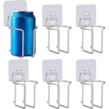 Imagem de Skywin - Suporte de copo montado na parede - Pacote com 6 porta-copos de metal grande para iate, caminhão, carro, trailer - instalado em paredes e grades - Suporte de copo montável perfeito para latas