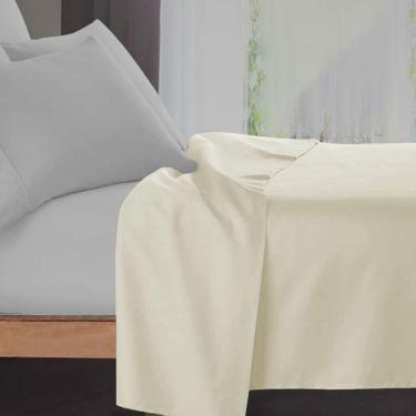 Imagem de Lençol Avulso Queen 180 Fios 100% Algodão Sem Elástico Linea