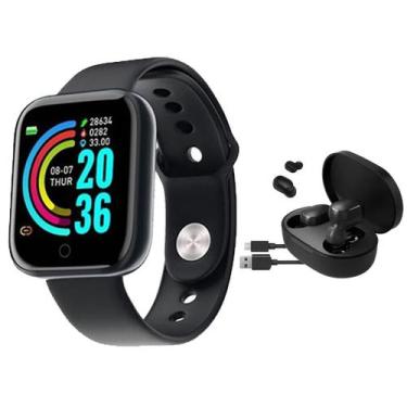 Imagem de Relógio Digital Smart D20 Pro Atualizado e Fone sem Fio Bluetooth - Sm