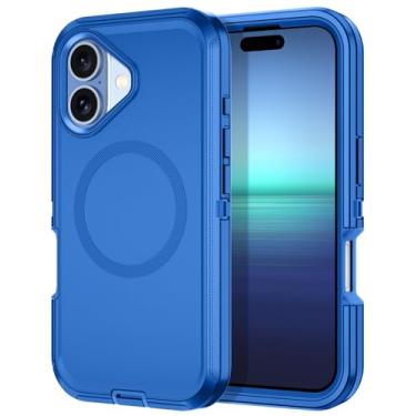 Imagem de I-HONVA Capa para iPhone 17 [compatível com MagSafe] à prova de choque com 3 camadas de proteção total [sem protetor de tela] Capa resistente para Apple iPhone 17 de 6,3 polegadas 2025, azul marinho