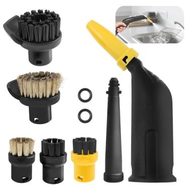 Imagem de 10 peças de acessórios de limpeza a vapor, cabeça de escova de limpeza a vapor, acessórios de limpeza a vapor de plástico de nylon para SC1 SC2 SC3 SC4 SC5, bocal de escova para limpeza de borda de