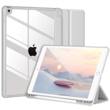 Imagem de Capa compatível com iPad 9/8/7ª geração 10,2 polegadas 2019/2018/2017, capa para iPad de 10,2 polegadas, capa rígida à prova de choque com suporte para lápis, capa para tablet para iPad 10,2 polegadas