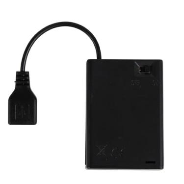 Imagem de Pacote Bateria Portátil para Letreiros de Neon 5 V, Caixa de Bateria com Luz Negra Que Converte Luzes USB em Luzes Alimentadas Por Baterias para Ambientes Internos e Externos