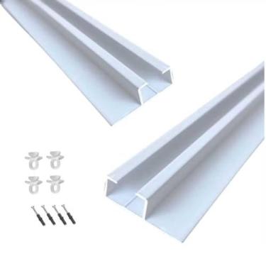 Imagem de Trilho Suiço Simples Para Cortinas Teto/Cortineiro Varias Medidas(1,00)