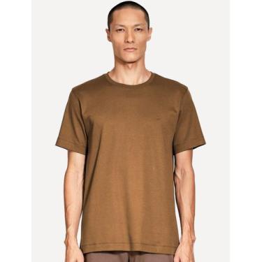 Imagem de Camiseta Aramis Masculina Basic Lisa Mono Icon Marrom, M/M