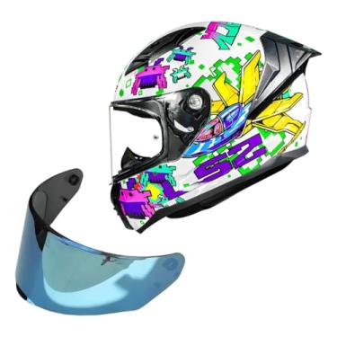 Imagem de Kit Capacete Moto Ls2 FF810 Vigo Space Roxo + Viseira Azul (56)