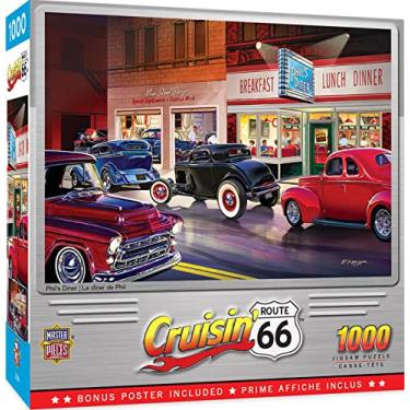 Imagem de MasterPieces - 1000 Piece Jigsaw Puzzle, Route 66 Phil’s Diner, Fun for Adults, Family, Kids, 19.25" x 26.75"