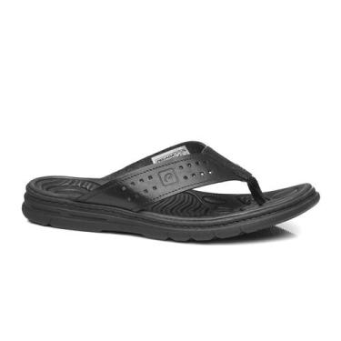 Imagem de Chinelo Couro Masculino Pegada Tira Larga 134202, Preto, 41