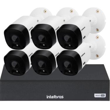 Imagem de Kit Câmeras de segurança Intelbras Dvr 8ch Multi HD 6 câmeras 1120B