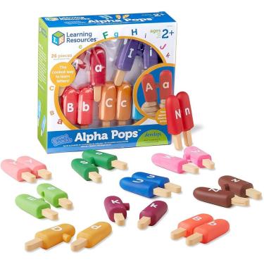 Imagem de Recursos de aprendizagem Smart Snacks Alpha Pops, Alphabet Matching &amp; Fine Motor Skills Toy, Letters, 26 Double Sided Pieces, Ages 2+