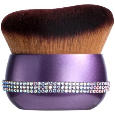 Imagem de BS-MALL Escova profissional autobronzeadora – Pincéis de maquiagem corporal de diamante multiuso, pincel de base de luxo adequado para viagens para aplicação uniforme de loções, óleos de bronzeamento