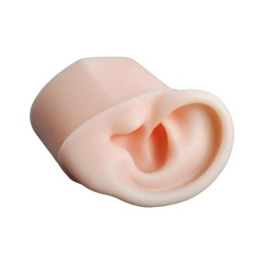 Imagem de Modelo de orelha de silicone realista, moldagem de orelha de de orelha de ouvido Adereços de, deixou